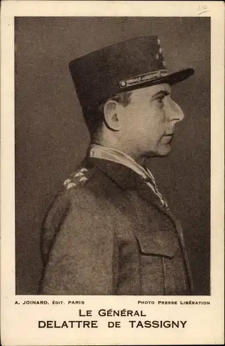 Ak General Jean de Lattre de Tassigny, Portrait