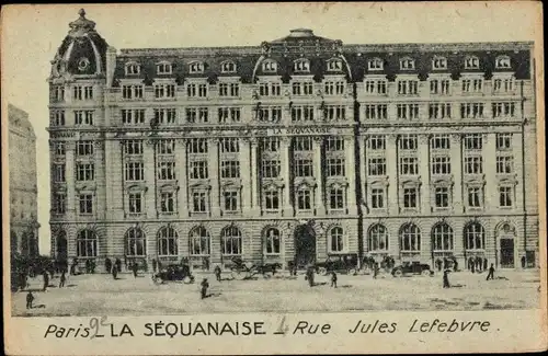 Ak Paris Opéra, La Sequanaise, Rue Jules Lefebvre