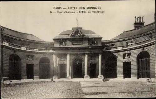 Ak Paris, Hotel des Monnaies, Cour d'honneur