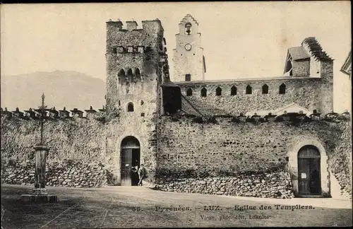 Ak Luz Saint Sauveur Hautes Pyrénées, Eglise des Templiers