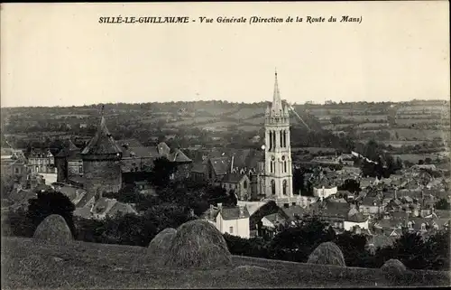 Ak Sillé le Guillaume Sarthe, Vue Generale