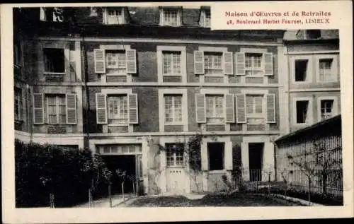 Ak Lisieux Calvados, Maison d'OEuvres et de Retraites, Boulevard Herbet Fournet 48