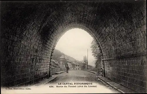 Ak Le Lioran Cantal, Sortie du Tunnel