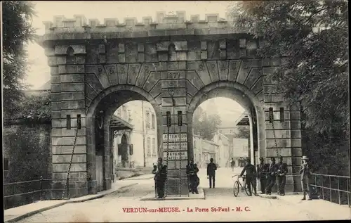 Ak Verdun Meuse, La Porte Saint Paul