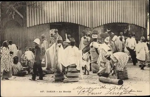 Ak Dakar Senegal, Au Marché, Einheimische, Marktszene