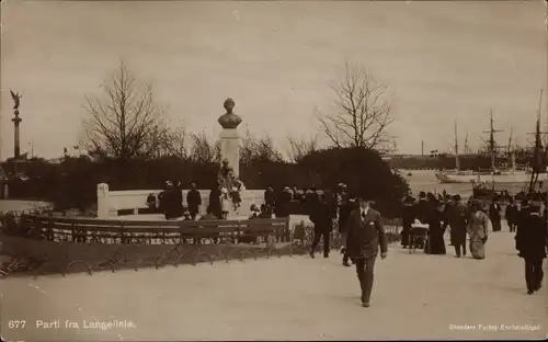 Ak København Kopenhagen Dänemark, Parti fra Langelinie