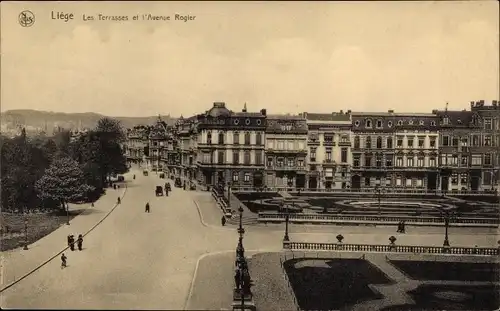 Ak Liège Lüttich Wallonien, Les Terrasses, L'Avenue Rogier