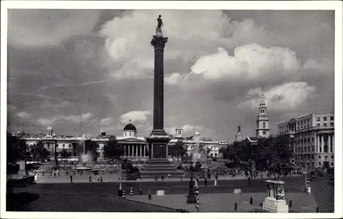 Ak London City England, Trafalgar Square