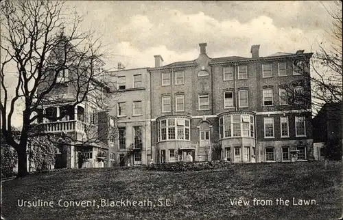 Ak Blackheath London England, Ursuline Convent, View from the Lawn