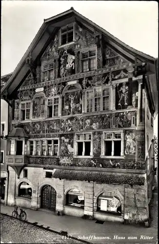 Ak Schaffhausen am Rhein Schweiz, Haus am Ritter