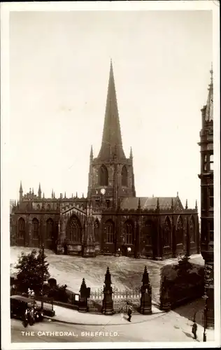 Ak Sheffield Yorkshire England, Cathedral