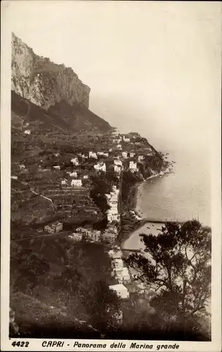 Ak Capri Neapel Campania, Panorama della Marina grande