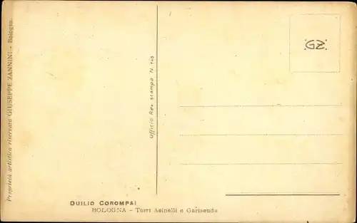 Künstler Ak Corompai, D., Bologna Emilia Romagna, Torri Asinelli e Garisenda