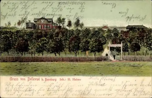 Ak Bernburg an der Saale, Bellevue