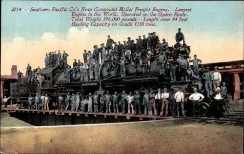 Ak US Amerikanische Eisenbahn, Southern Pacific, Freight Engine