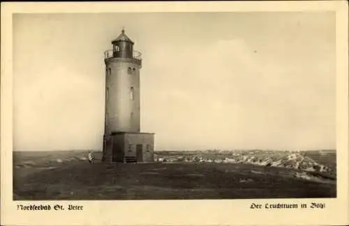 Ak Böhl Nordseebad Sankt Peter Ording, Leuchtturm