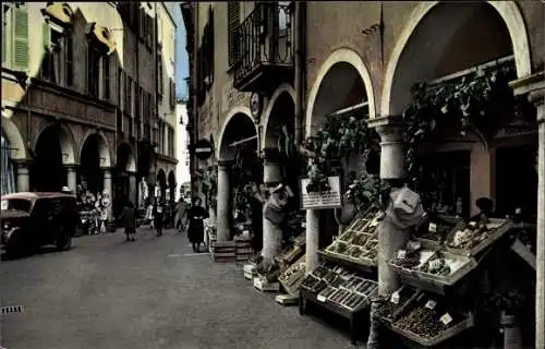 Ak Lugano Kanton Tessin Schweiz, Portici di via Pessina