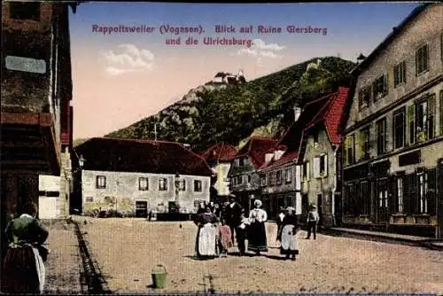 Ak Ribeauvillé Rappoltsweiler Elsaß Haut Rhin, Ruine Giersberg, Ulrichsburg