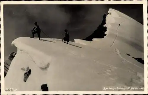 Ak Tirol Österreich, Bergsteiger auf dem Spiegelkogel