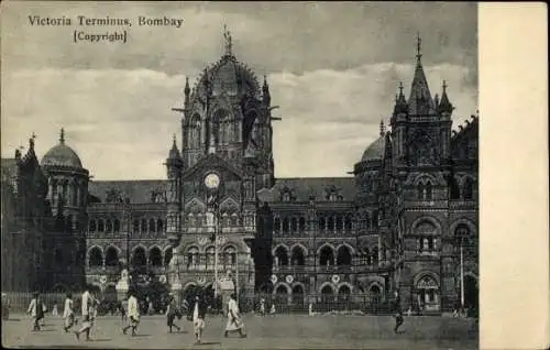 Ak Mumbai Bombay Indien, Victoria Terminus, Bahnhof