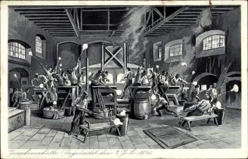 Ak Szklarska Poręba Schreiberhau Riesengebirge Schlesien, Kunstglasfabrik Josephinenhütte