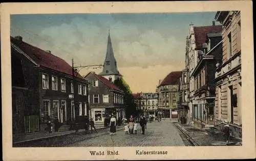 Ak Wald im Rheinland Solingen, Kaiserstraße, Geschäfte