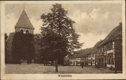 Ak Witzhelden Leichlingen im Rheinland, Kirche, Geschäftshäuser