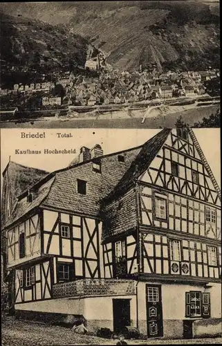 Ak Briedel an der Mosel, Gesamtansicht, Kaufhaus Hochscheid