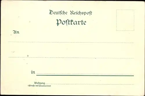 Litho Wiesbaden in Hessen, Kurhaus, Kochbrunnen, Kaiser Wilhelm Denkmal