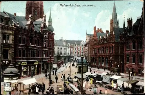 Ak Gelsenkirchen im Ruhrgebiet, Neumarkt