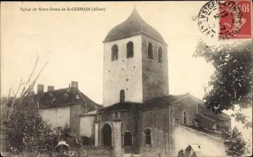 Ak Saint Germain des Fossés Allier, L'Eglise