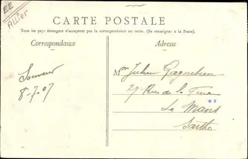 Ak Vichy Allier, Bords de l'Allier, Route d'Hauterive