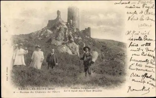 Ak Neris les Bains Allier, Ruines du Chateau de l'Ours