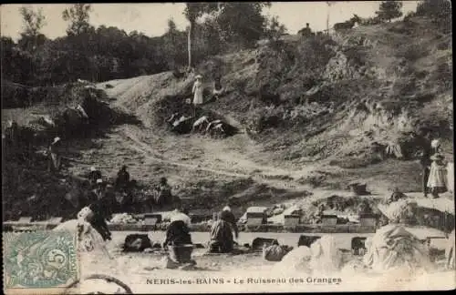 Ak Néris les Bains Allier, Le Ruisseau des Granges