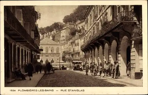 Ak Plombières les Bains Lothringen Vosges, Rue Stanislas
