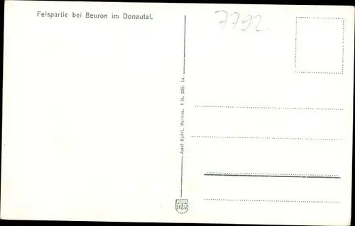 Ak Beuron an der Donau Württemberg, Donautal, Felspartie