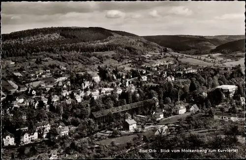 Ak Bad Orb in Hessen, Blick vom Molkenberg zum Kurviertel