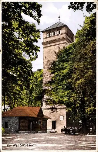 Ak Zwingenberg an der Bergstraße Südhessen, Melibokusturm, Malchen