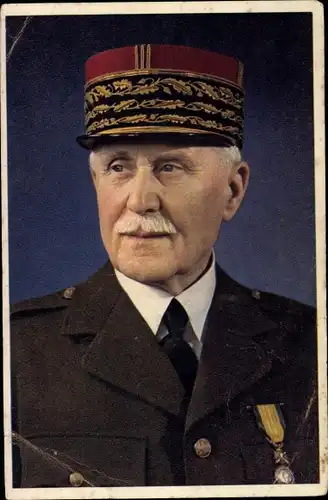 Ak Französischer Politiker Philippe Pétain, Portrait
