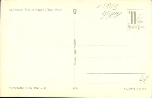 Ak Finsterbergen Friedrichroda Thüringen, Strassenansicht, Passanten