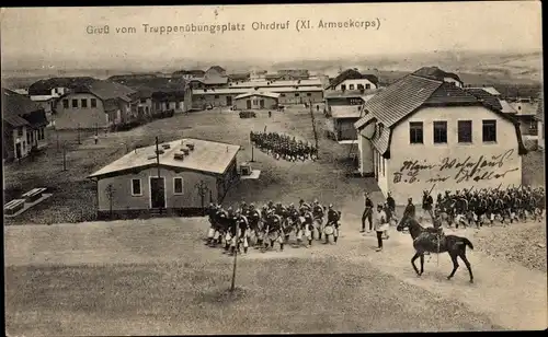 Ak Ohrdruf in Thüringen, Truppenübungsplatz, XI. Armeekorps