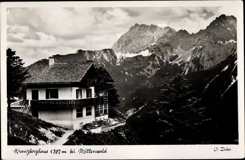 Ak Mittenwald in Oberbayern, Kranzberghaus, Nr. 4346