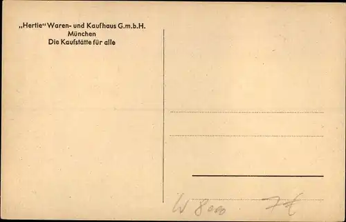 Ak München Bayern, Warenhaus u. Kaufhaus Hertie, Autos, Passanten