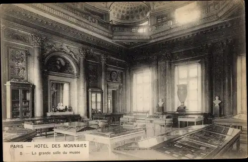 Ak Paris, Hotel des Monnaies, La grande salle du musee