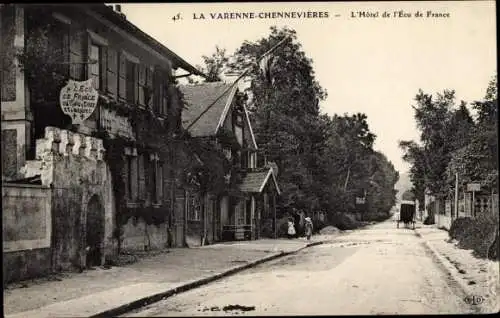 Ak Varenne Chennevieres Val de Marne, L'Hotel de l'Ecu de France