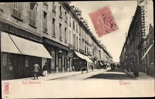 Ak Tours Indre et Loire, Rue Nationale
