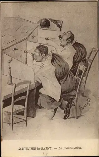 Künstler Ak Saint Honoré les Bains Nièvre, La Pulverisation