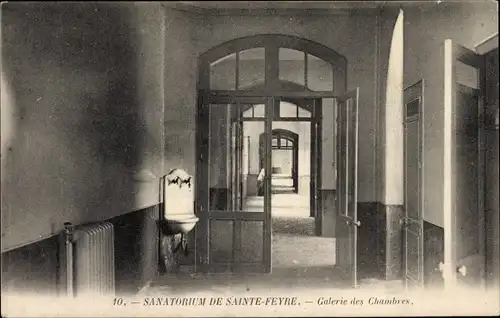 Ak Sainte Feyre Creuse, Sanatorium, Galerie des Chambres