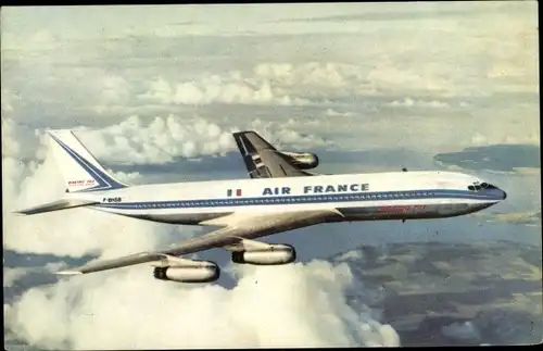 Ak Französisches Passagierflugzeug, Boeing 707 Intercontinental, Air France