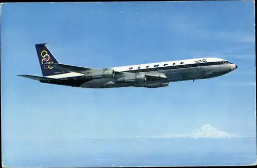 Ak Griechisches Passagierflugzeug, Boeing 707 320, Olympic Airways